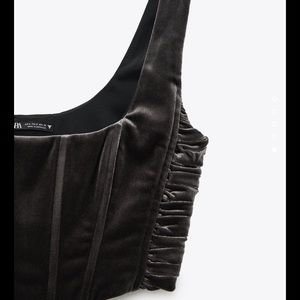 Zara Velvet crop top